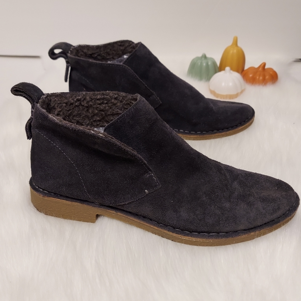 Dolce Vita Dark Gray Ankle Boots Faux Wool Lining Women's 6.5 - Picture 10 of 10